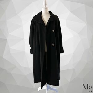 BRADLEY MICHAEL Exclusively For NEIMAN MARCUS Black Wool Coat Size 10 USA EX CD